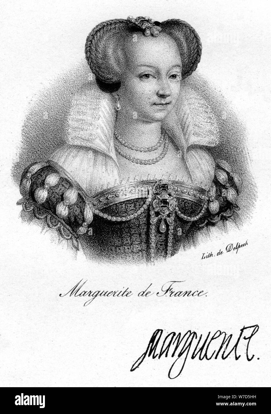 Marguerite di Francia.Artista: Delpech Foto Stock