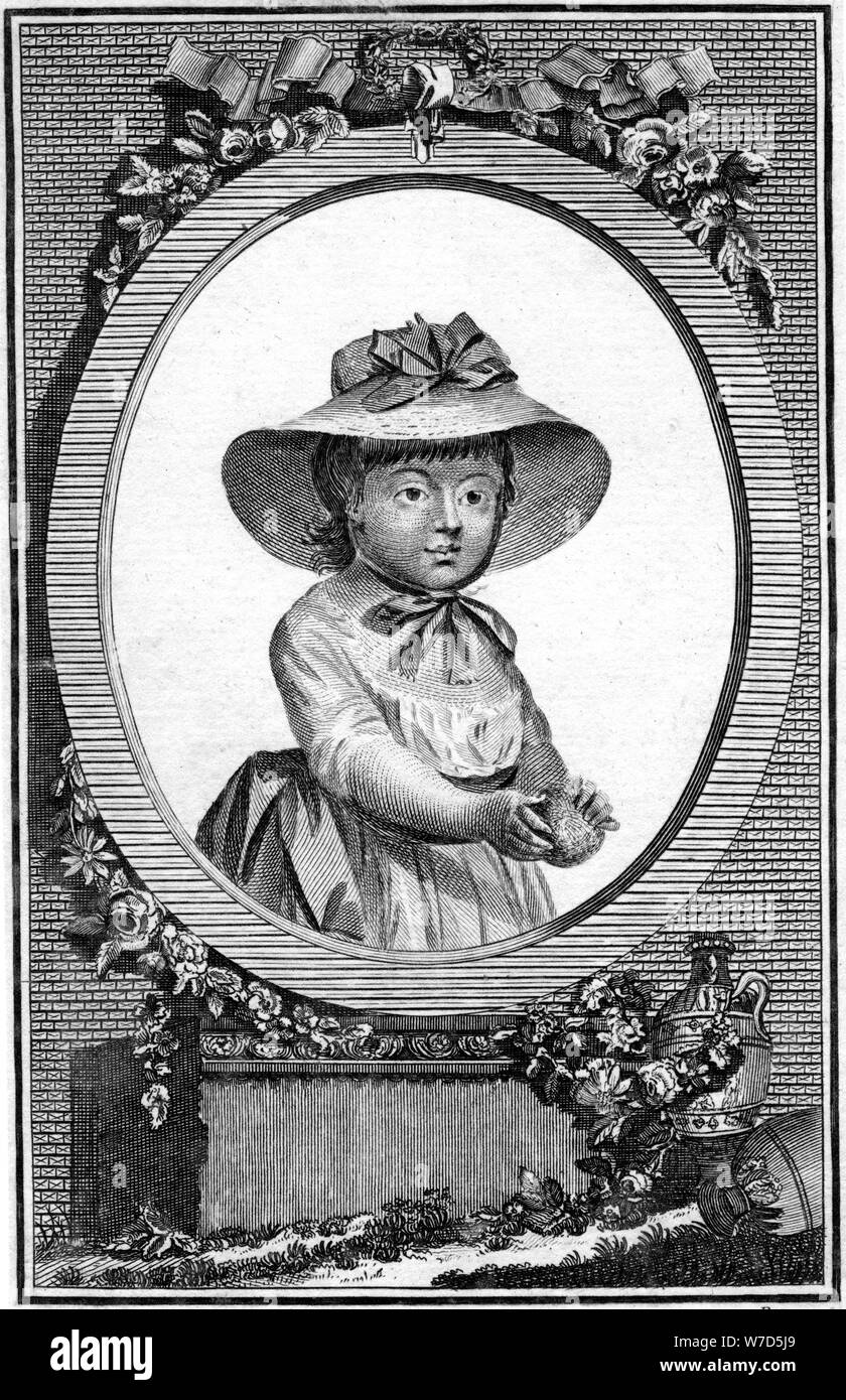 La principessa Amelia, sesta figlia di George III.Artista: Pagina Foto Stock