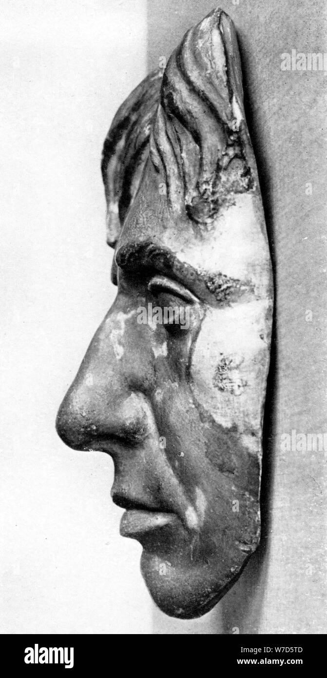 Maschera della morte di Ammiraglio Lord Nelson. Artista: sconosciuto Foto Stock