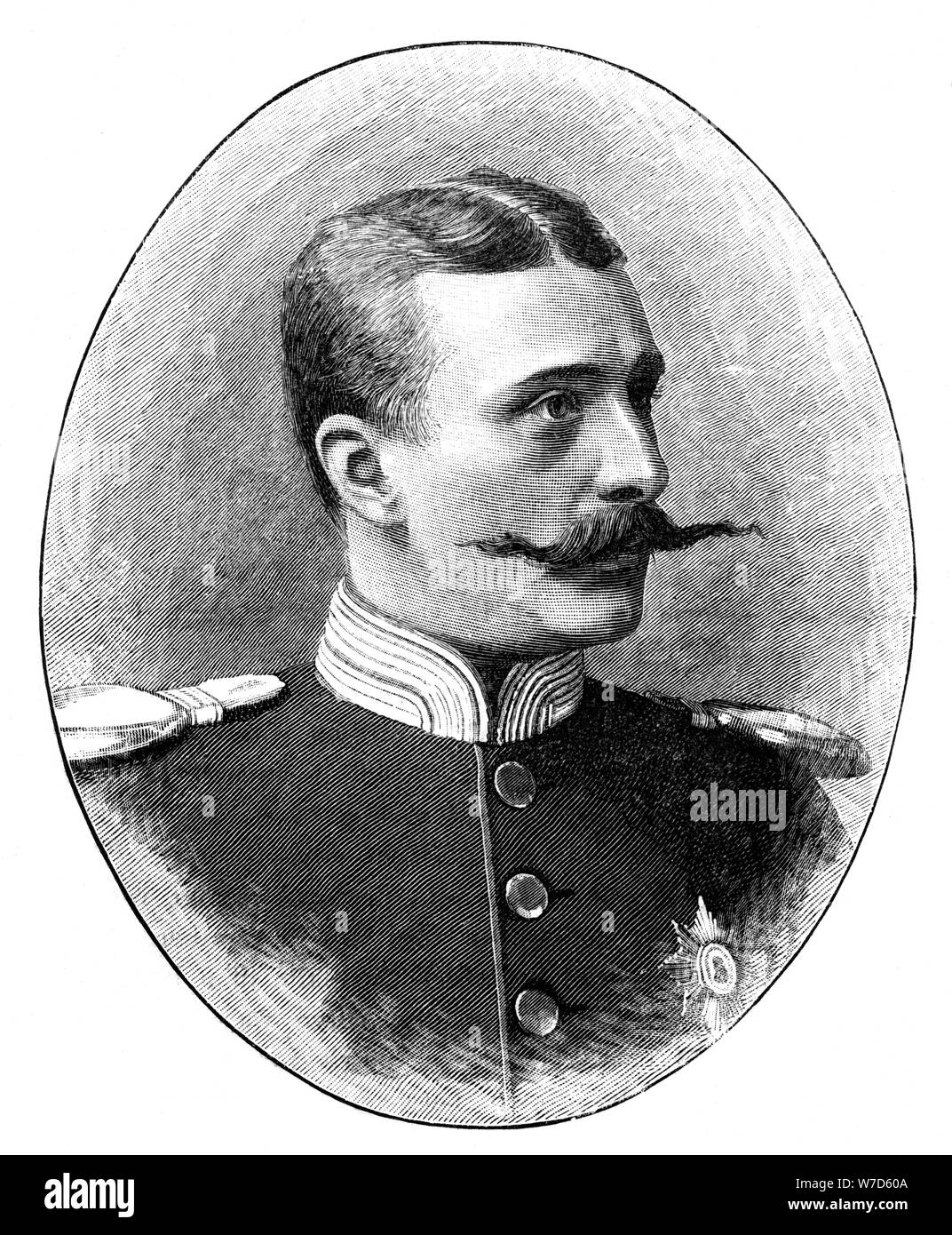 Il Principe Enrico di Battenberg, (1900).Artista: Theodor Prumm Foto Stock