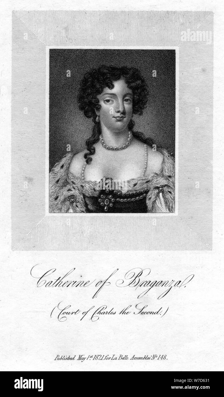 Caterina di Braganza, regina consorte del re Carlo II d'Inghilterra, (1821). Artista: sconosciuto Foto Stock