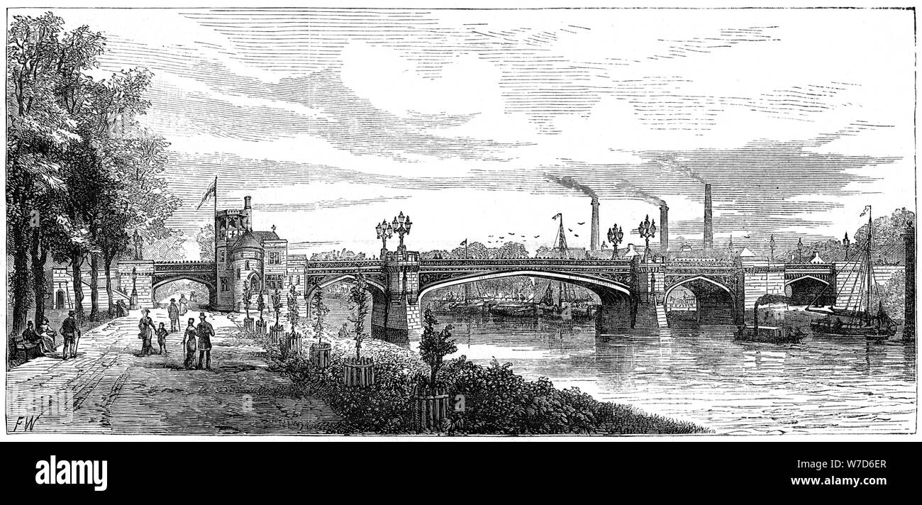 Ponte di Skeldergate, York. North Yorkshire, xix secolo. Artista: sconosciuto Foto Stock