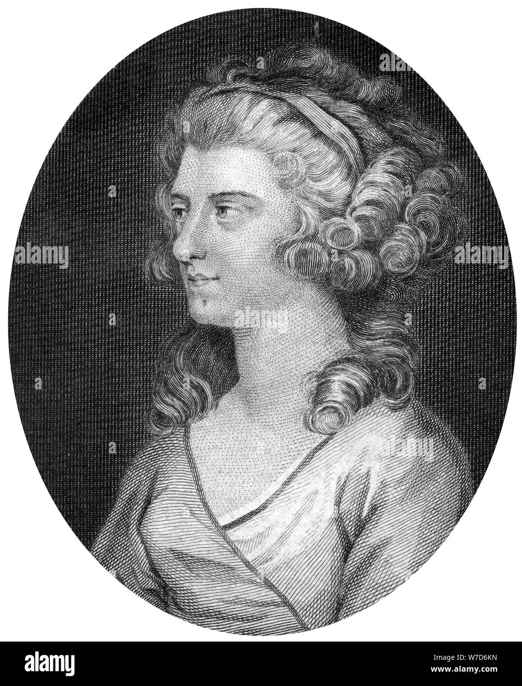 Frederica Charlotte di Prussia, duchessa di York, 1791.Artista: J Baker Foto Stock