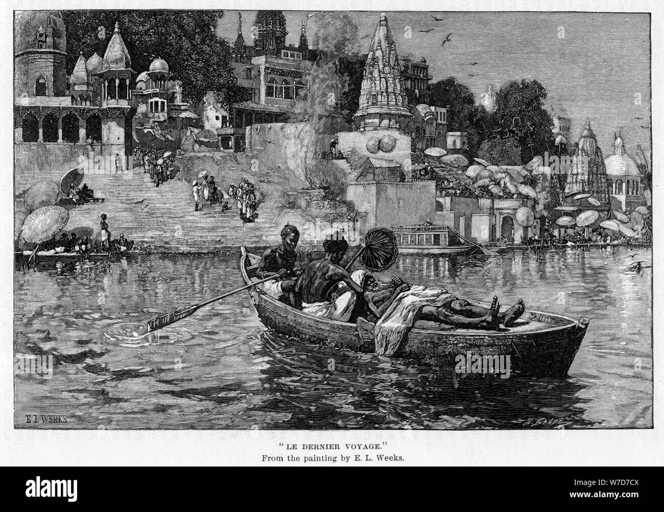 "L'ultimo viaggio", c1870-1900.Artista: Edwin Signore settimane Foto Stock