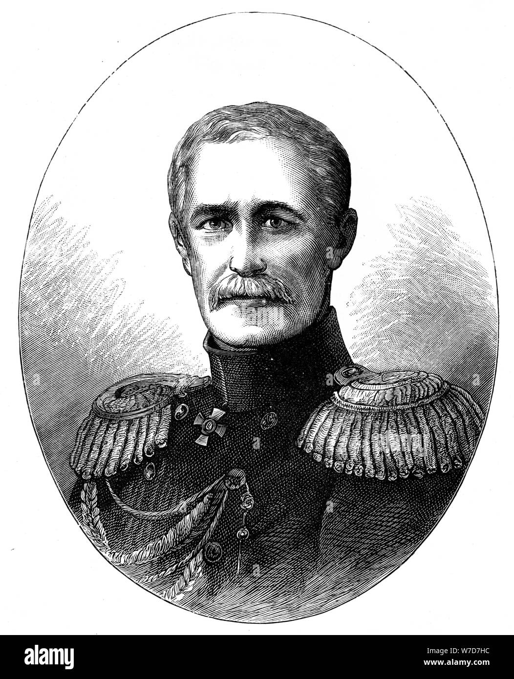 Il principe Aleksandr Sergeyevich Menšikov (1787-1867), russo comandante militare. Artista: sconosciuto Foto Stock