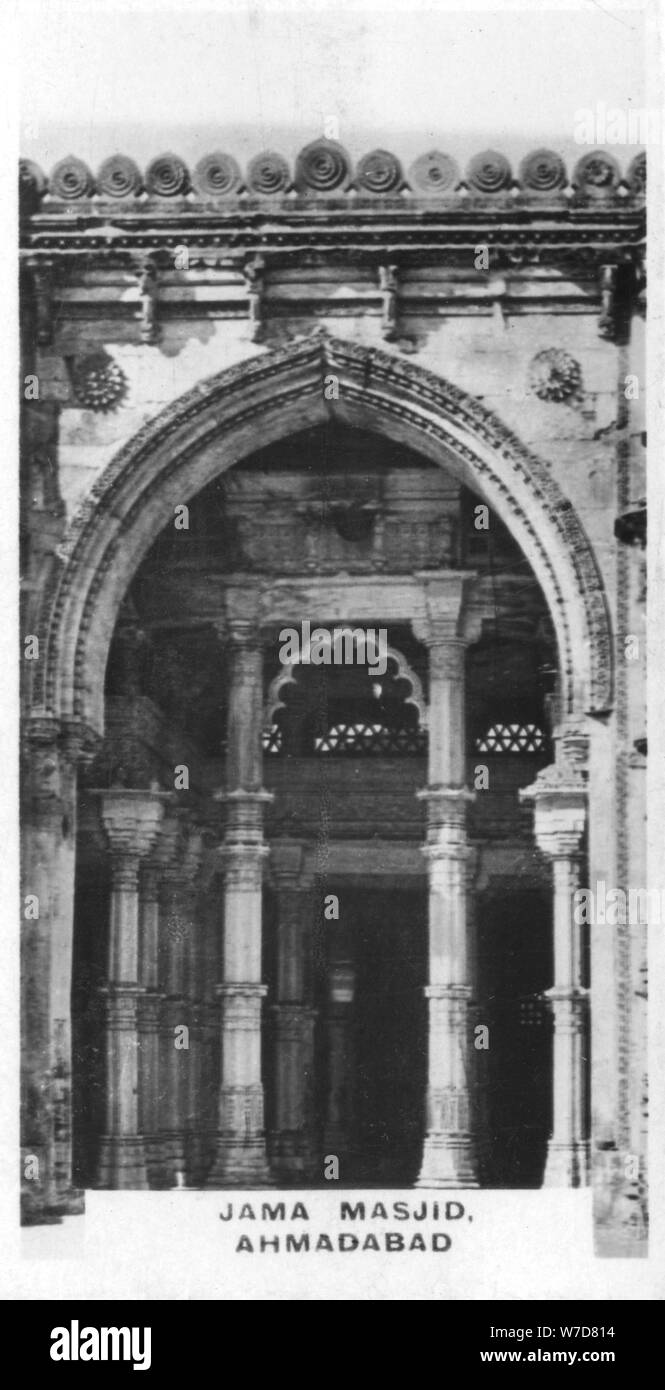 Jama Masjid, Ahmadabad, Gujarat, India, c1925. Artista: sconosciuto Foto Stock