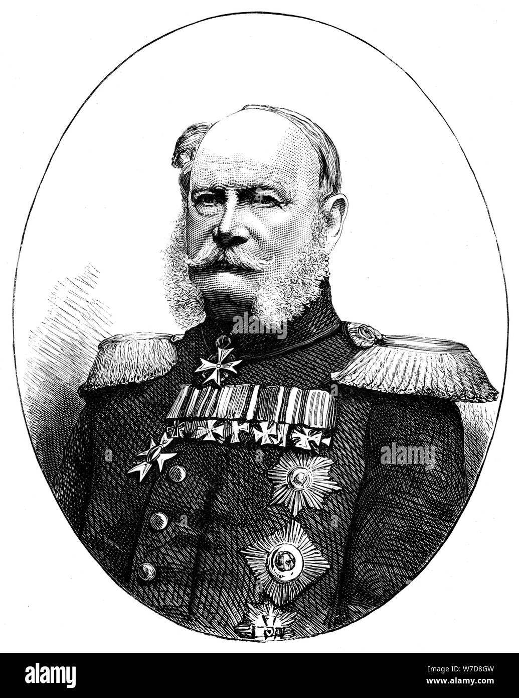 Wilhelm I (1797-1888), re di Prussia e Imperatore di Germania. Artista: sconosciuto Foto Stock