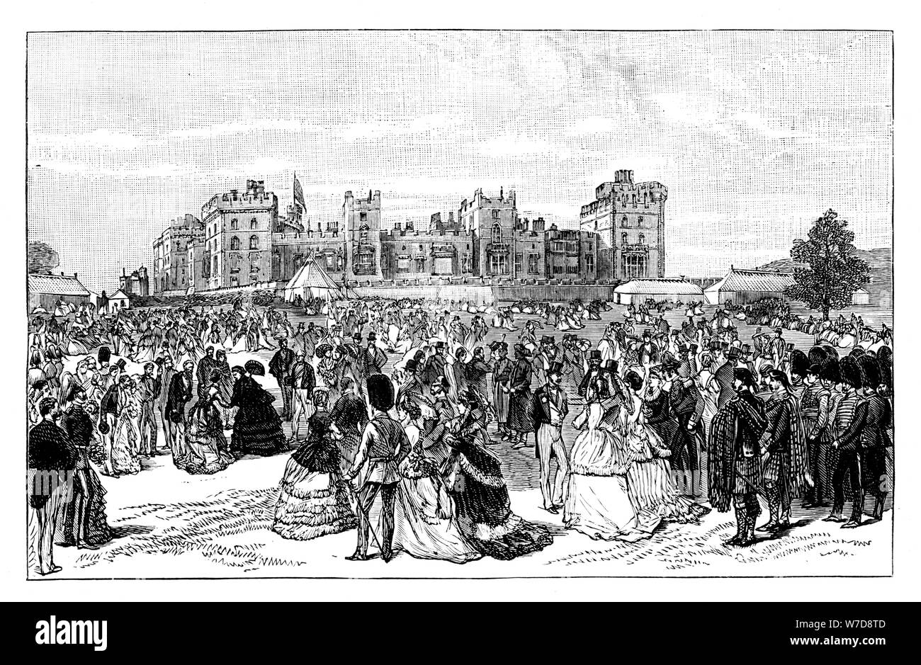 Garden Party al Castello di Windsor, xix secolo. Artista: sconosciuto Foto Stock