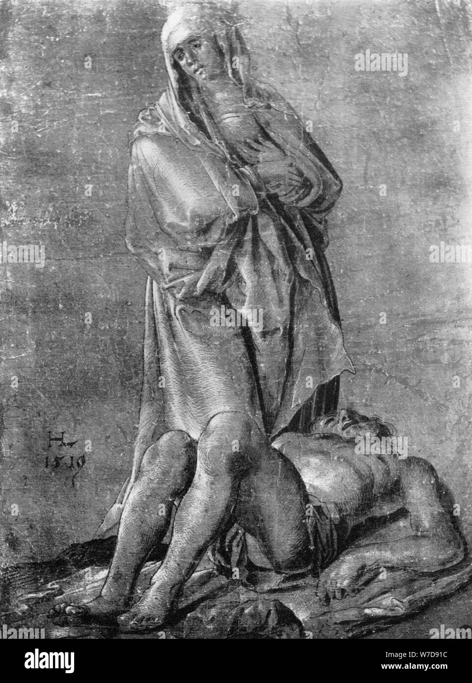 "La Vergine e il Cristo morto", 1913.Artista: Hans Leu il giovane Foto Stock