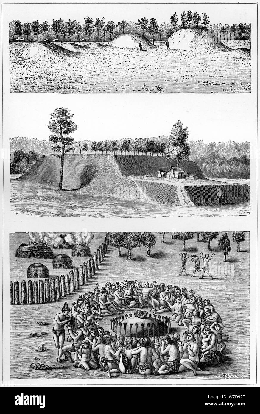 Nativi americani siti archeologici, USA, 1901. Artista: sconosciuto Foto Stock