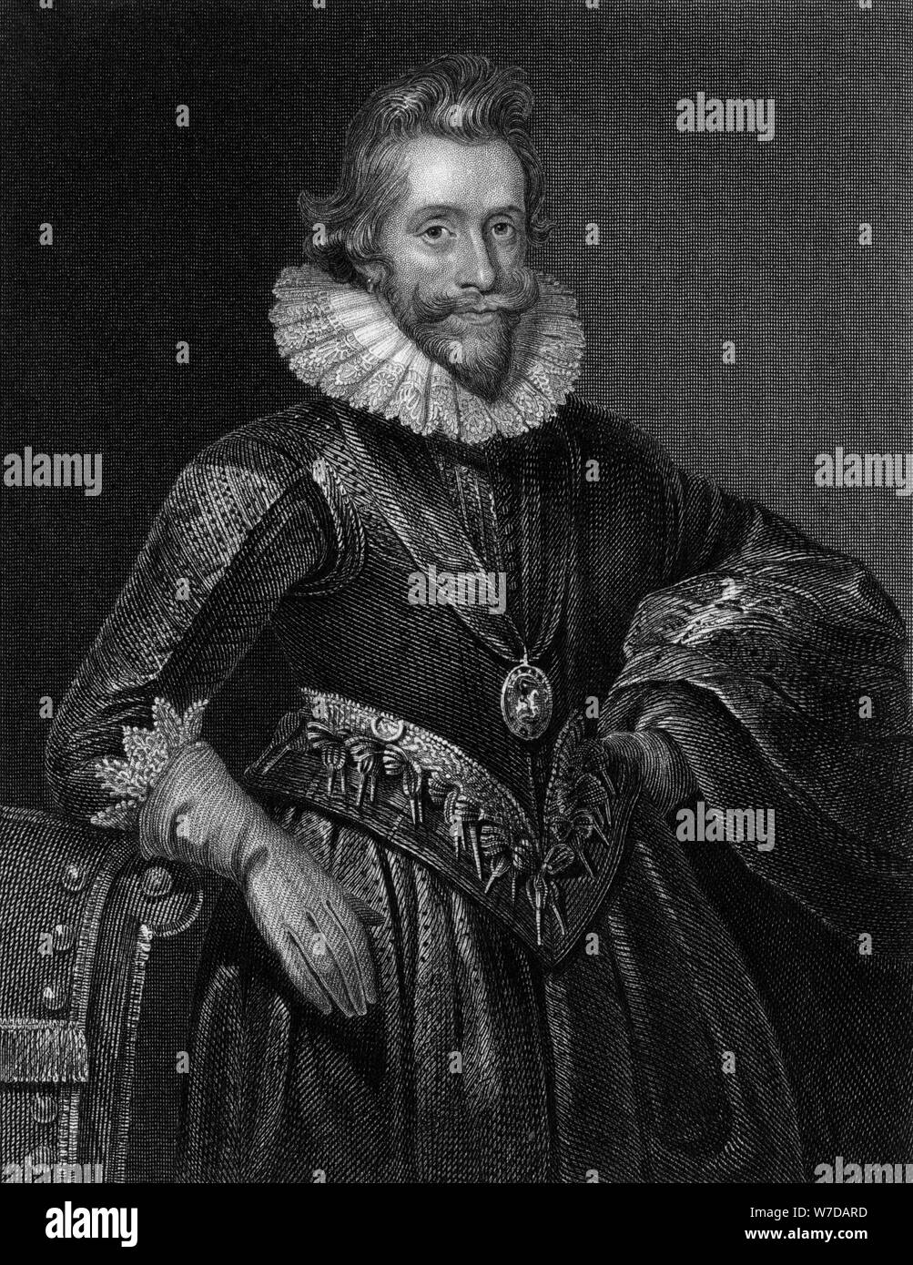 Henry Wriothesley, 3° Conte di Southampton (1573-1624), 1824.Artista: R Cooper Foto Stock