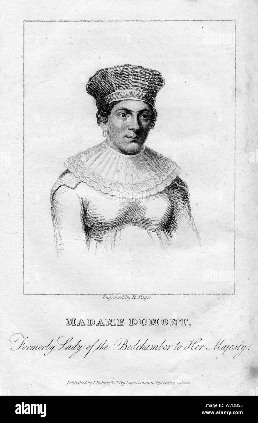 Madame Dumont,del XIX secolo.Artista: R pagina Foto Stock
