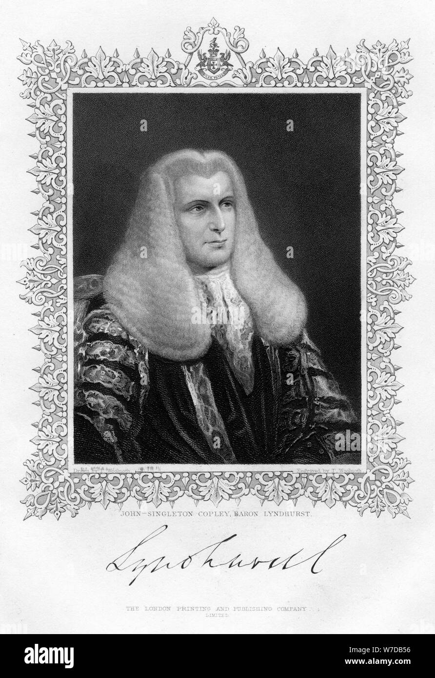 John Singleton Copley (1738-1815), britannico Lord Cancelliere e del politico del XIX secolo. Creatore: Thomas A Woolnoth. Foto Stock