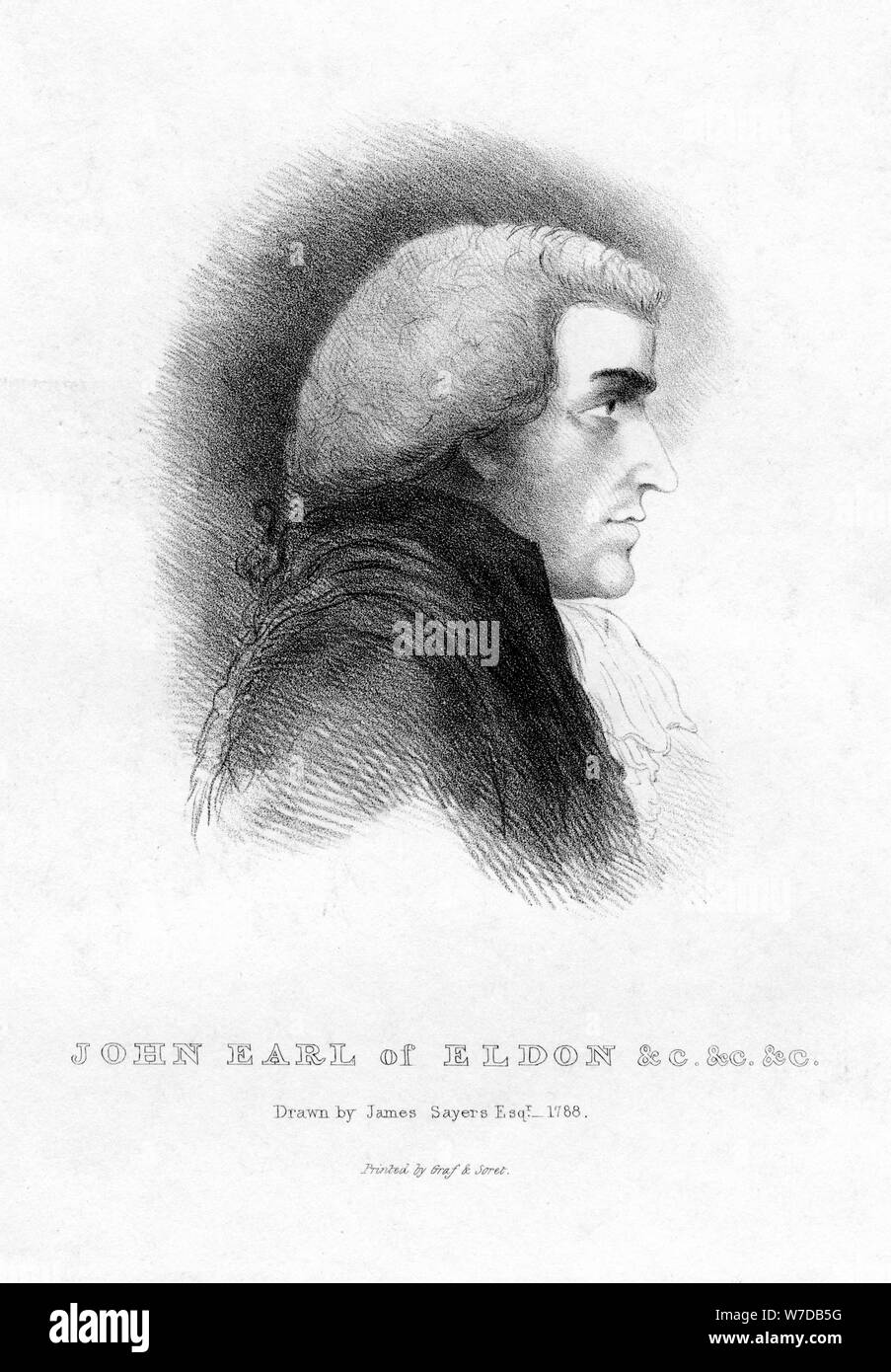 John Scott (1751-1838), 1° Conte di Eldon, Lord Cancelliere alta della Gran Bretagna, xix secolo. Artista: sconosciuto Foto Stock
