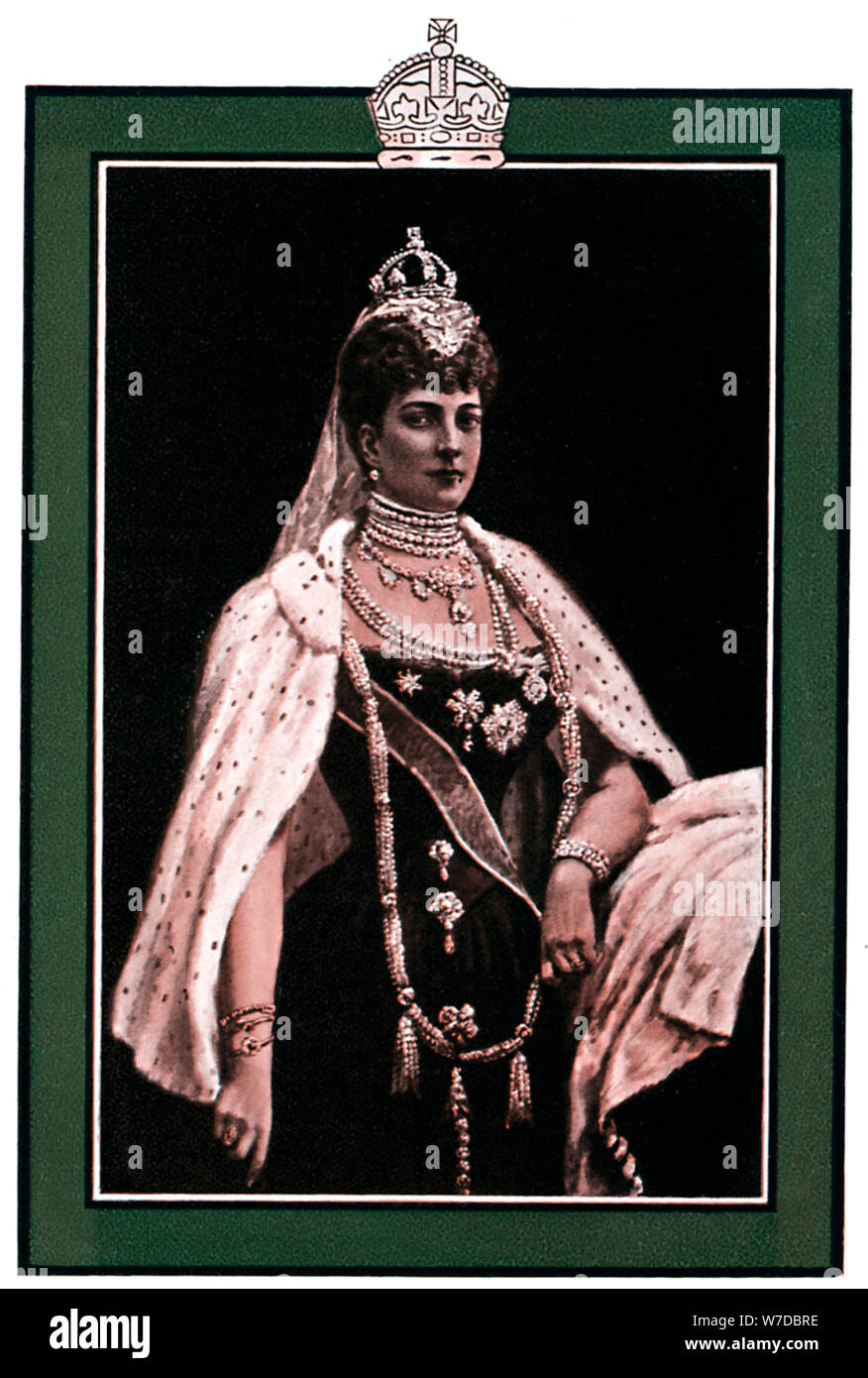 Alexandra della Danimarca (1844-1925), regina consorte del re Edward VII, 1902-1903. Artista: sconosciuto Foto Stock