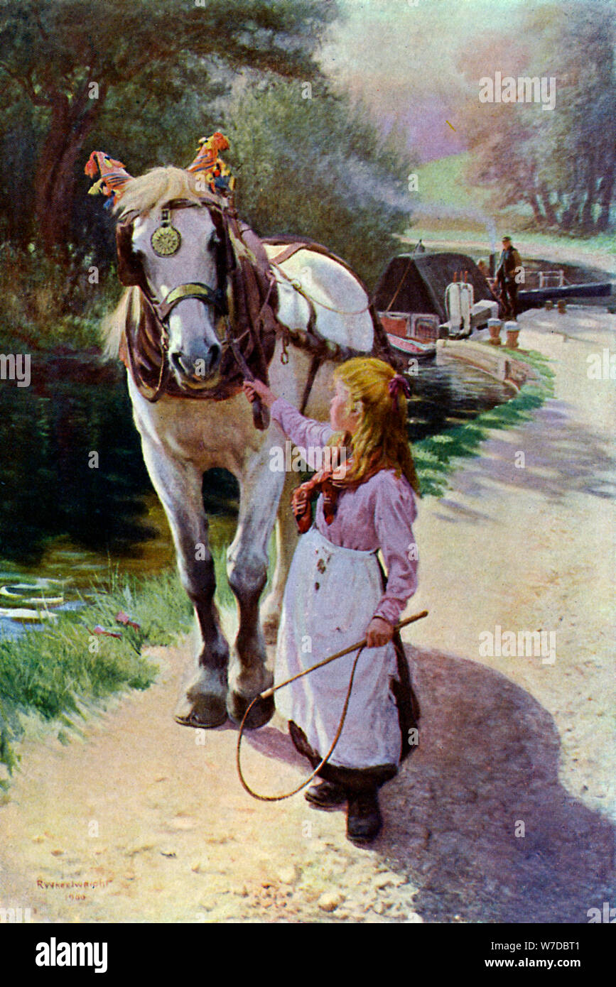 "Il percorso di traino', 1900 (1902-1903).Artista: Roland Wheelwright Foto Stock