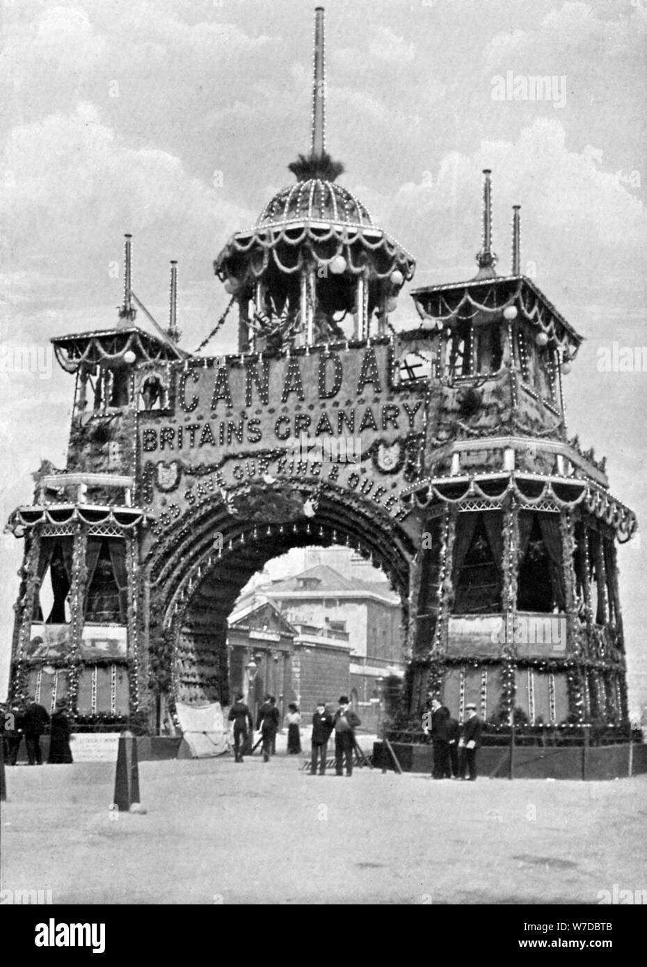 Il canadese Arch, Whitehall, London, 1902.Artista: HO Klein Foto Stock