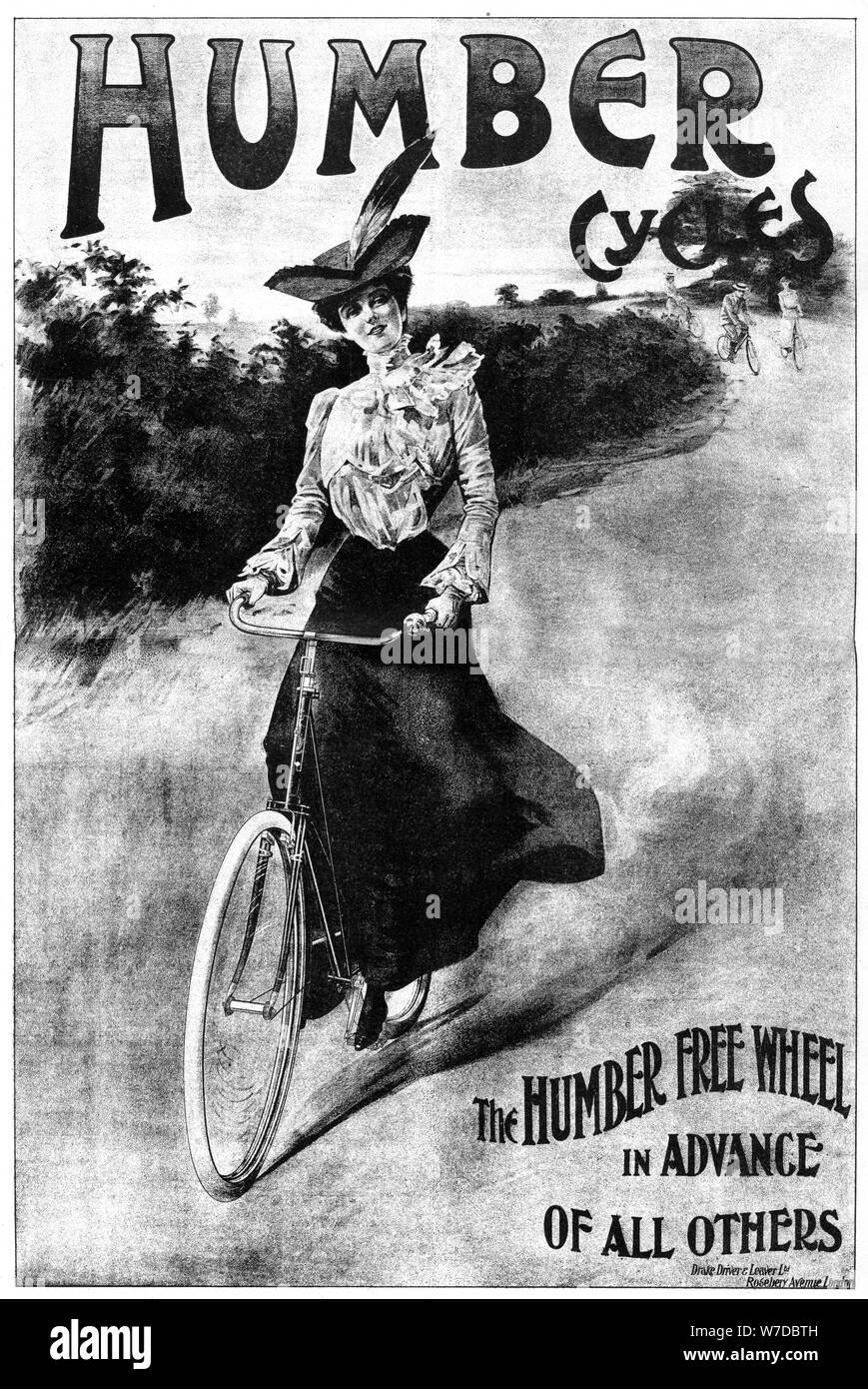 Pubblicità per i cicli di Humber, 1902-1903.Artista: Thomas Humber Foto Stock