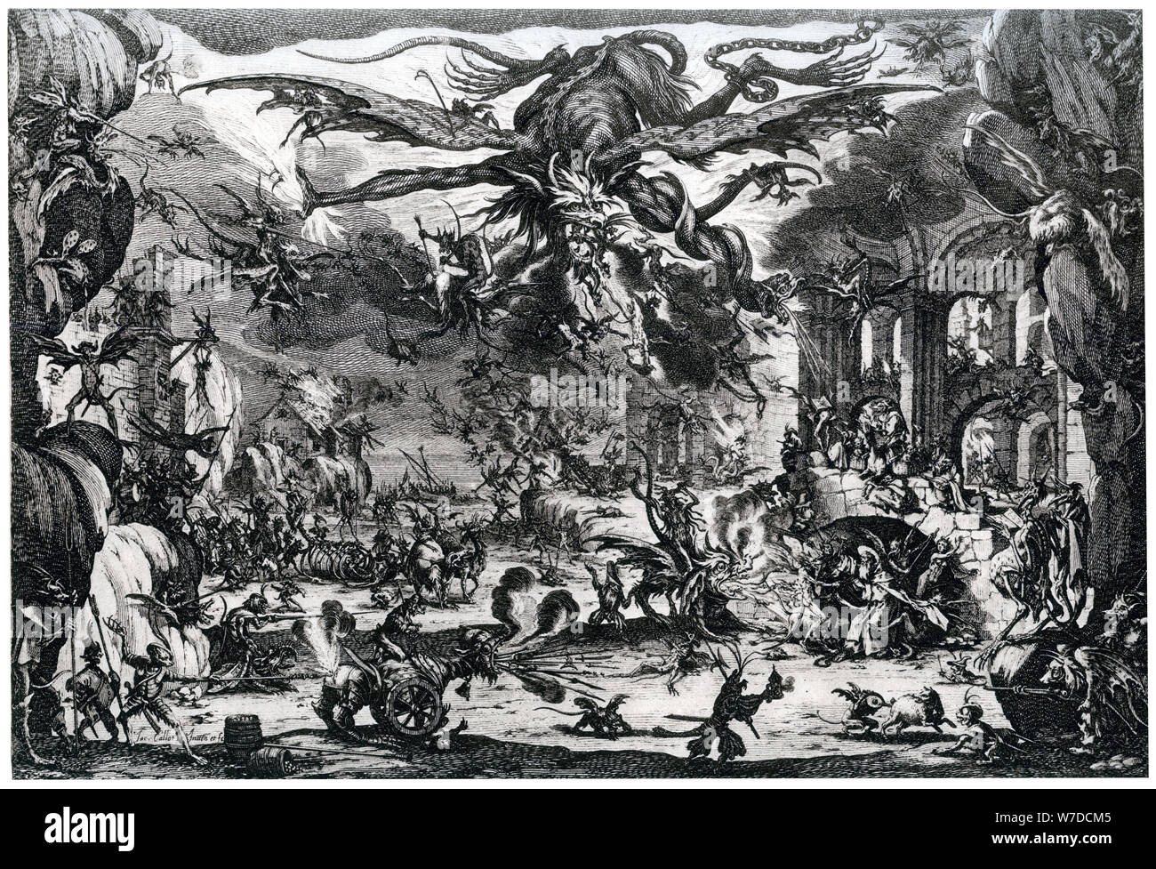 "Tentation de St Antoine', c1615-1635 (1924)Artista: Jacques Callot Foto Stock