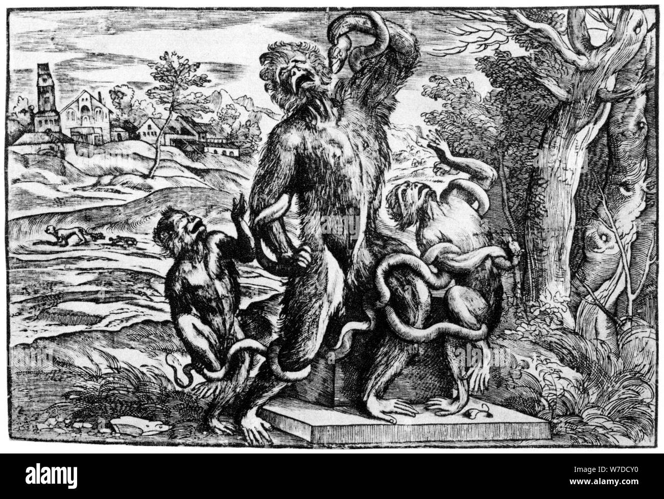 La parodia del gruppo del Laocoonte, 1937. Artista: Nicolo Boldrini Foto Stock