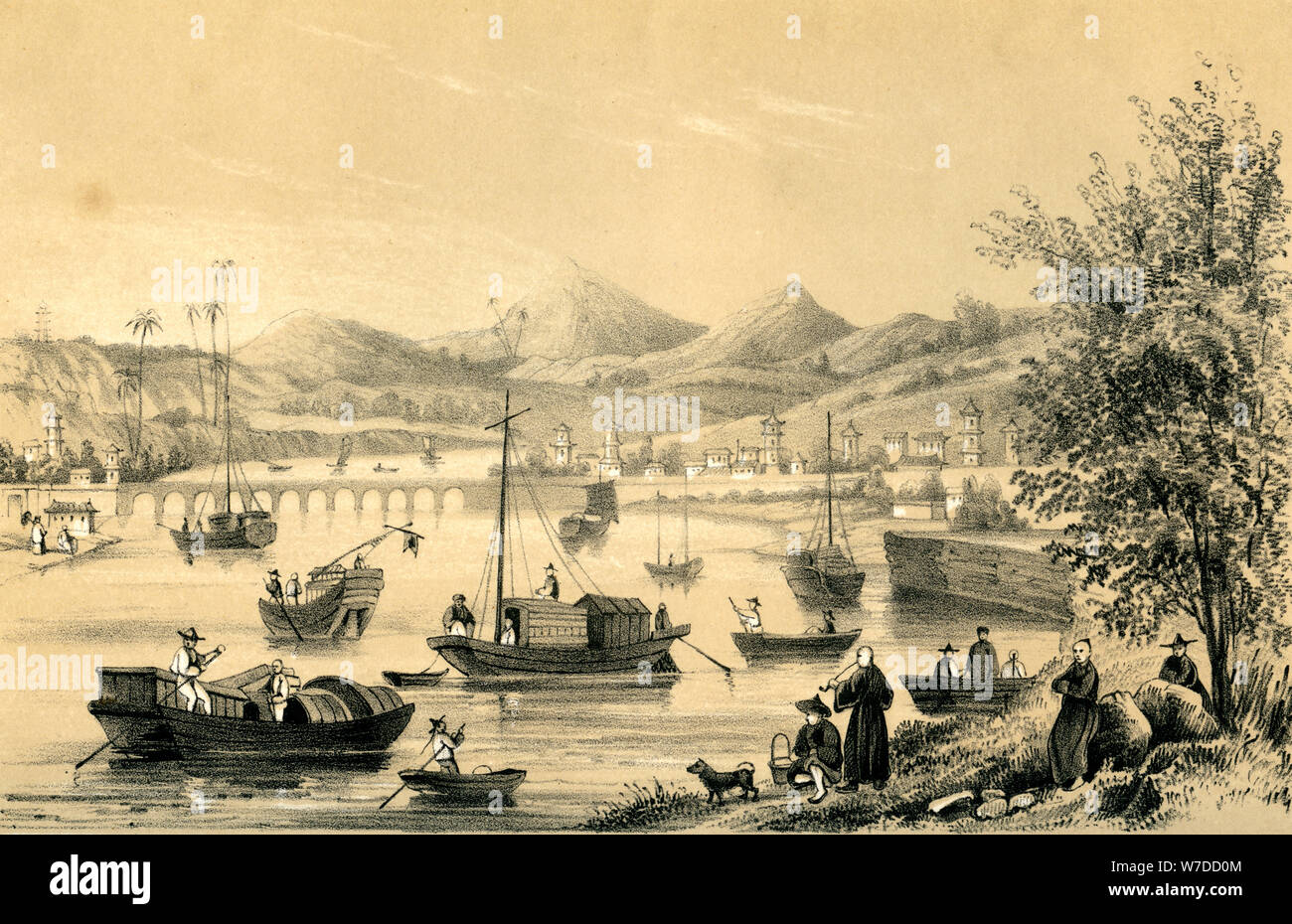 'Foo Choo Foo, uno dei cinque porti aperti dalla fine trattato di commercio britannico", 1847. Artista: sconosciuto Foto Stock