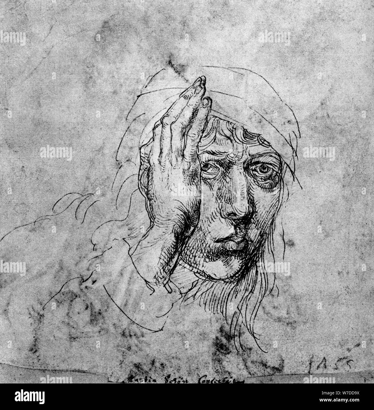 'SELF ritratto con un bendaggio', 1492, (1936). Artista: Albrecht Dürer Foto Stock