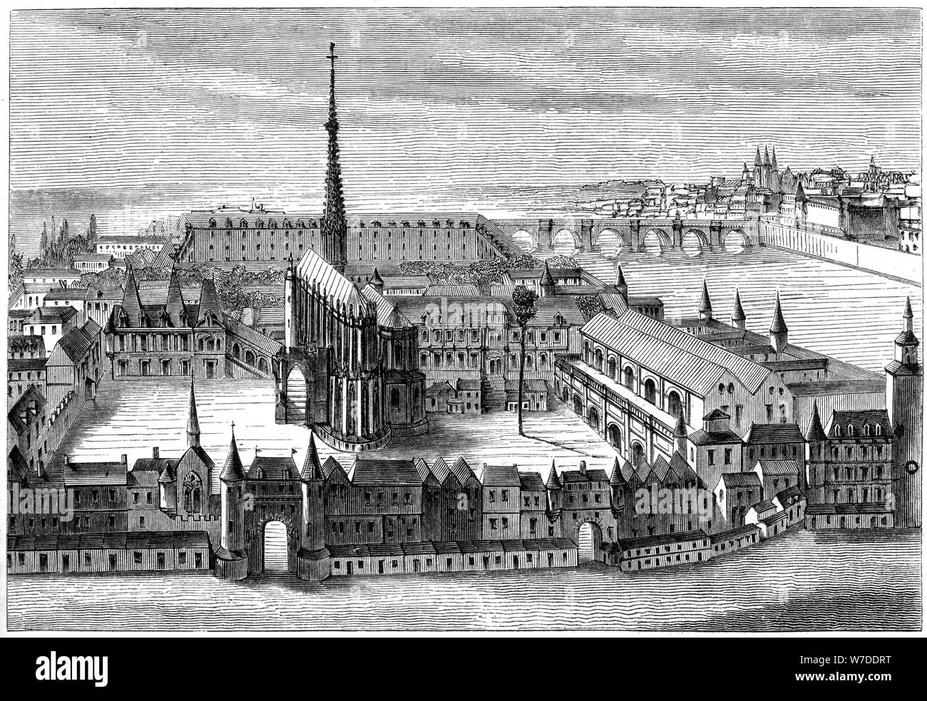 Il palazzo del XVI secolo (1849). Artista: sconosciuto Foto Stock