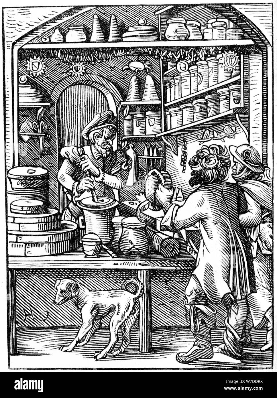 Speziale, XVI secolo (1849).Artista: Jost Amman Foto Stock