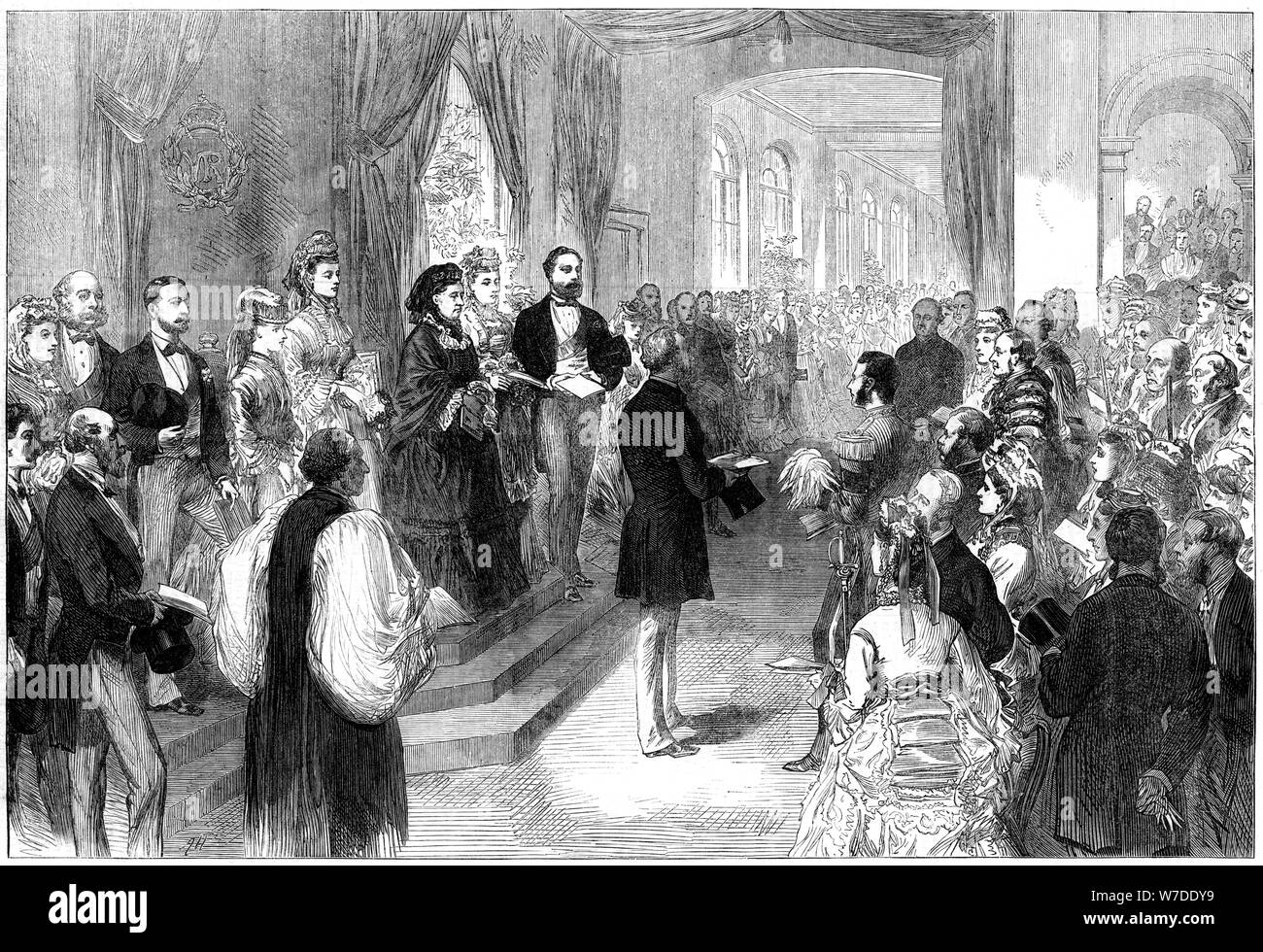 La regina Victoria (1819-1901) apertura St Thomas' ospedale, Londra, 1871. Artista: sconosciuto Foto Stock
