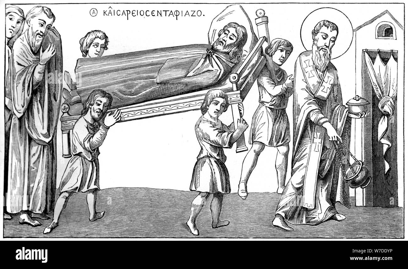 Funerale in San Césaire, IX secolo (1849). Artista: sconosciuto Foto Stock