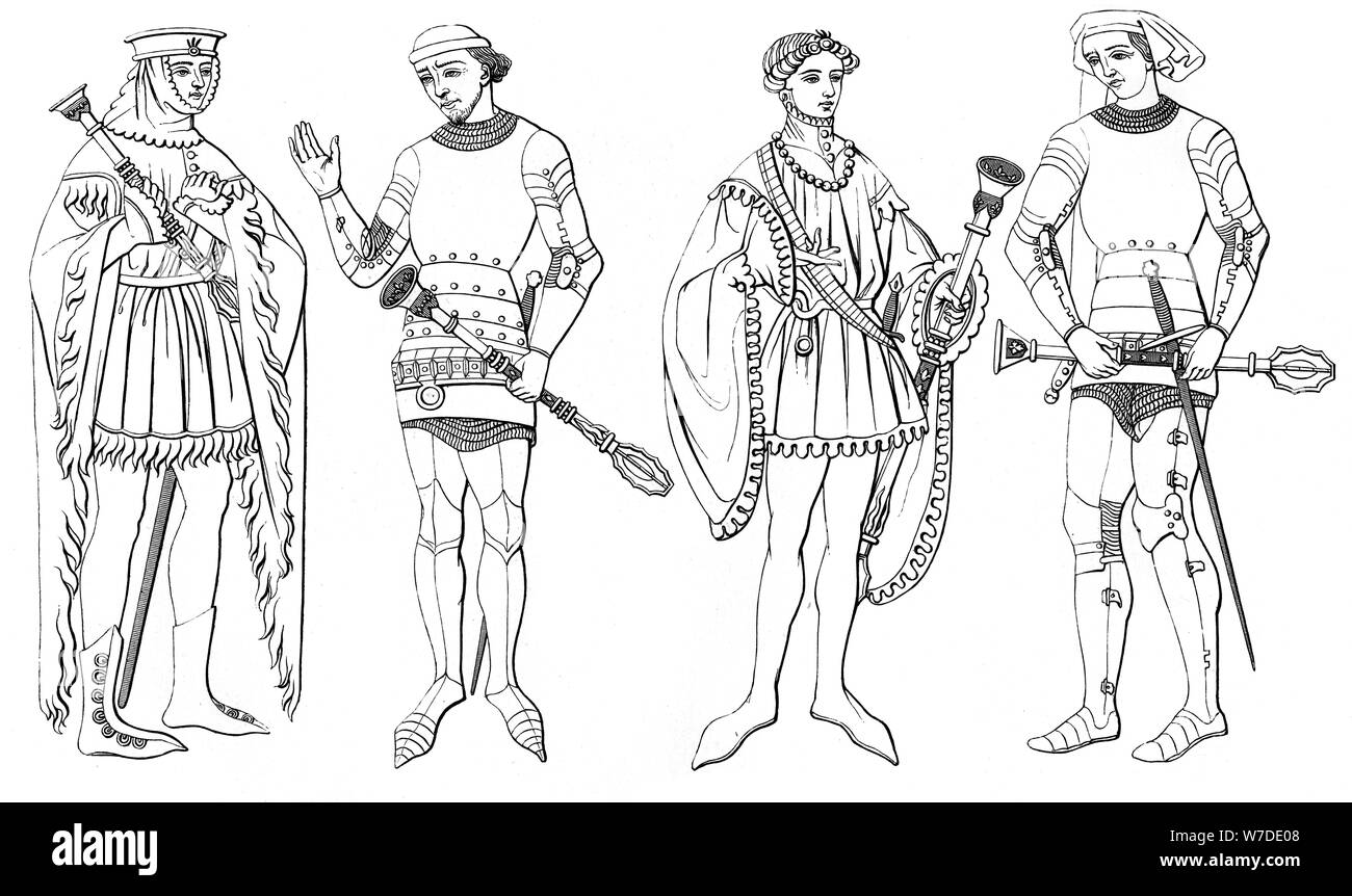 Armi al sergente, xiv secolo (1849).Artista: Edward può Foto Stock