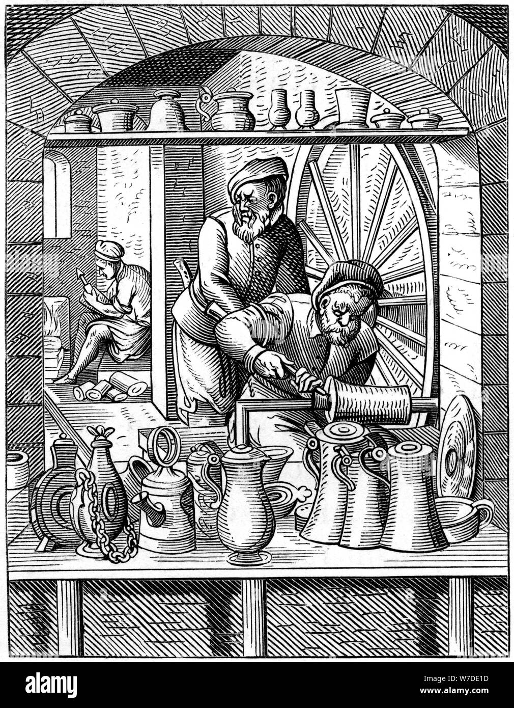 Carrozziere, XVI secolo (1849).Artista: Jost Amman Foto Stock