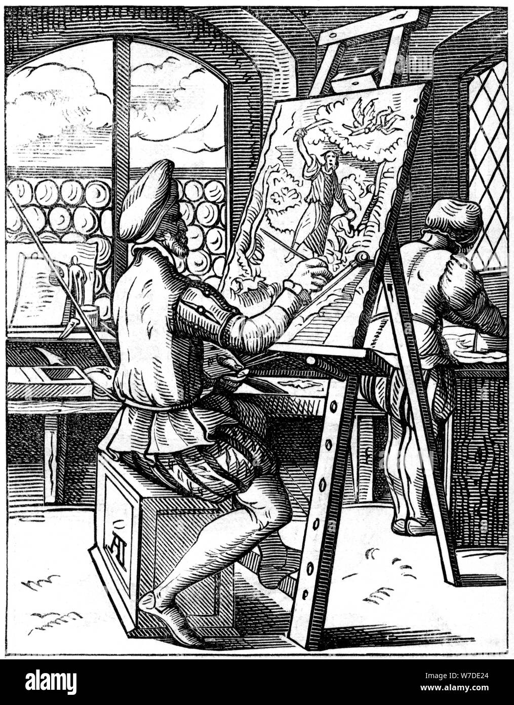 Pittore, XVI secolo (1849).Artista: Jost Amman Foto Stock