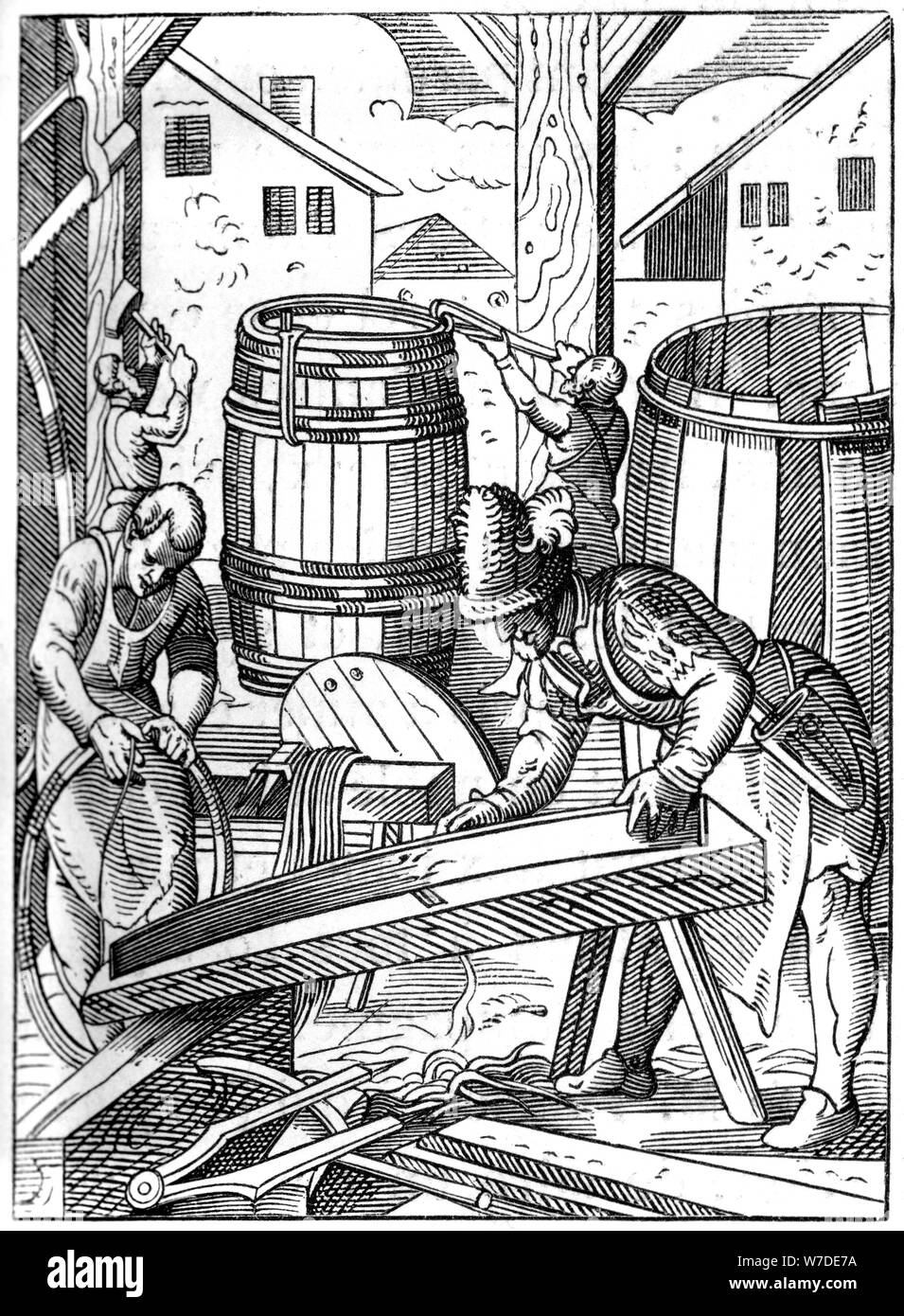 Cooper, XVI secolo (1849).Artista: Jost Amman Foto Stock
