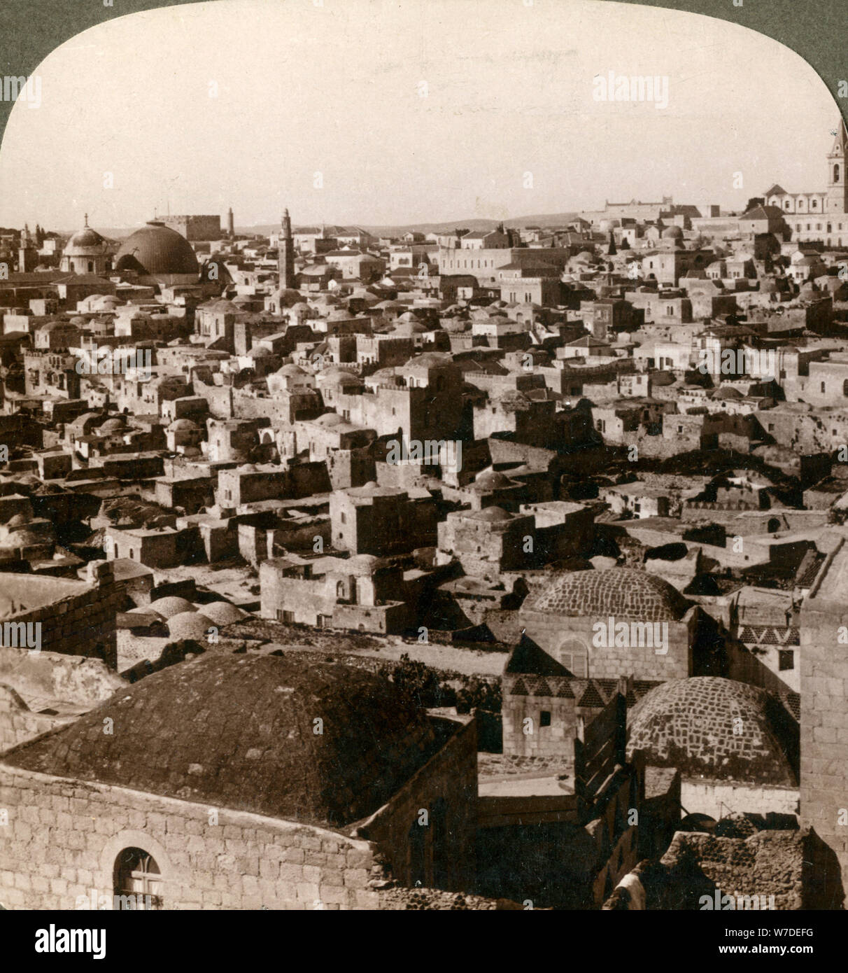 Gerusalemme, come si vede dalla parete settentrionale, Palestina, 1897.Artista: Underwood & Underwood Foto Stock