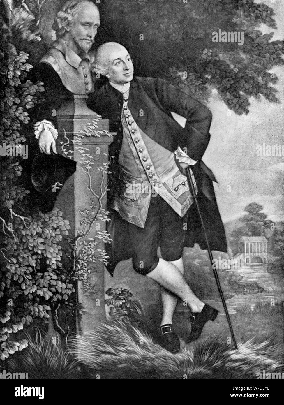 David Garrick (1717-1779), attore inglese, drammaturgo, teatro manager e produttore, 1905. Artista: sconosciuto Foto Stock