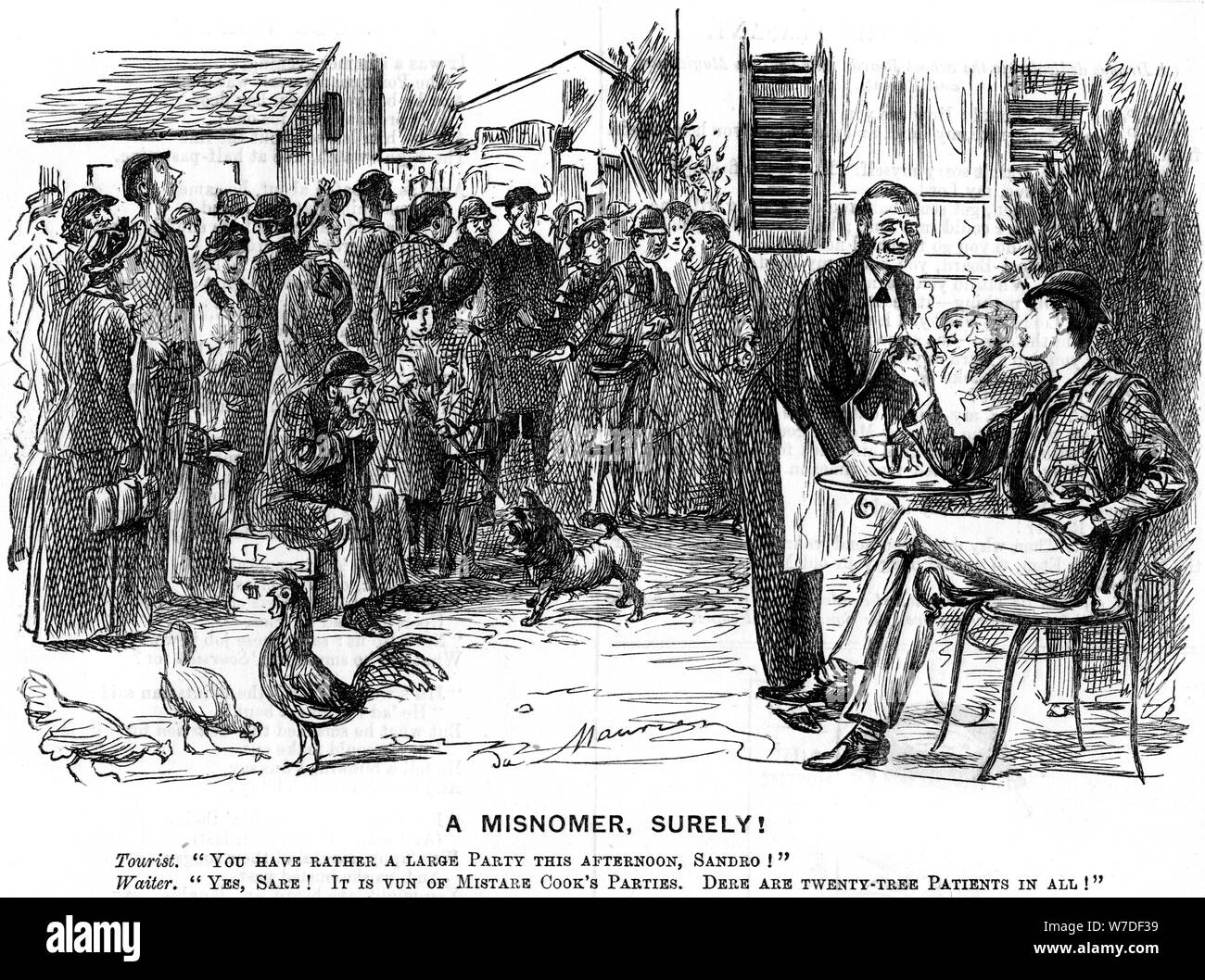 'Un Misnomer, sicuramente!", 1880. Artista: George du Maurier Foto Stock