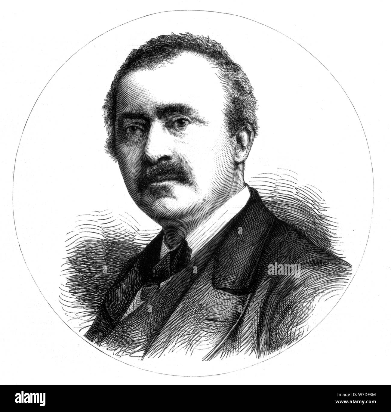 Il Dr Heinrich Schliemann, Tedesco explorer e archeologo del XIX secolo. Artista: sconosciuto Foto Stock