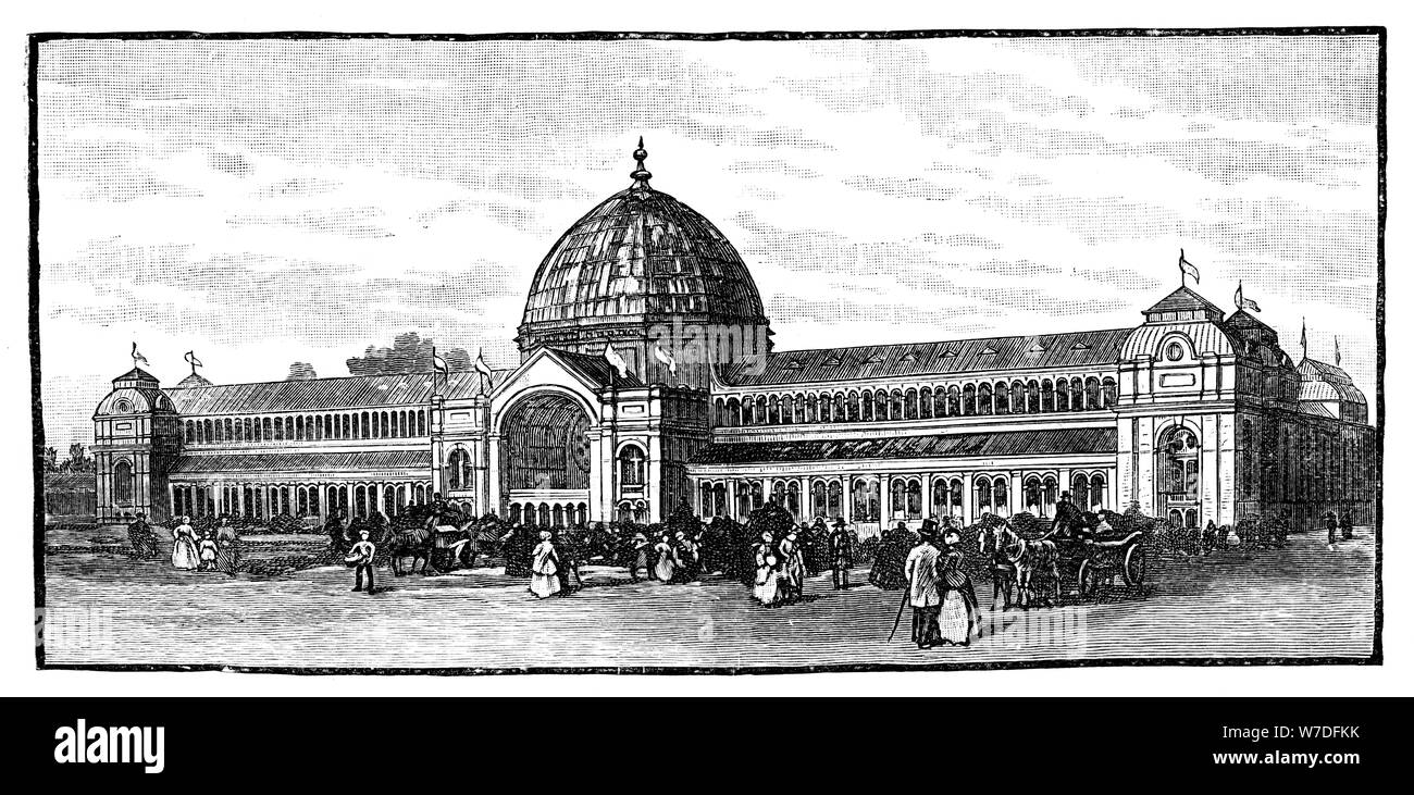 "L'edificio delle esposizioni del 1862'. Artista: sconosciuto Foto Stock
