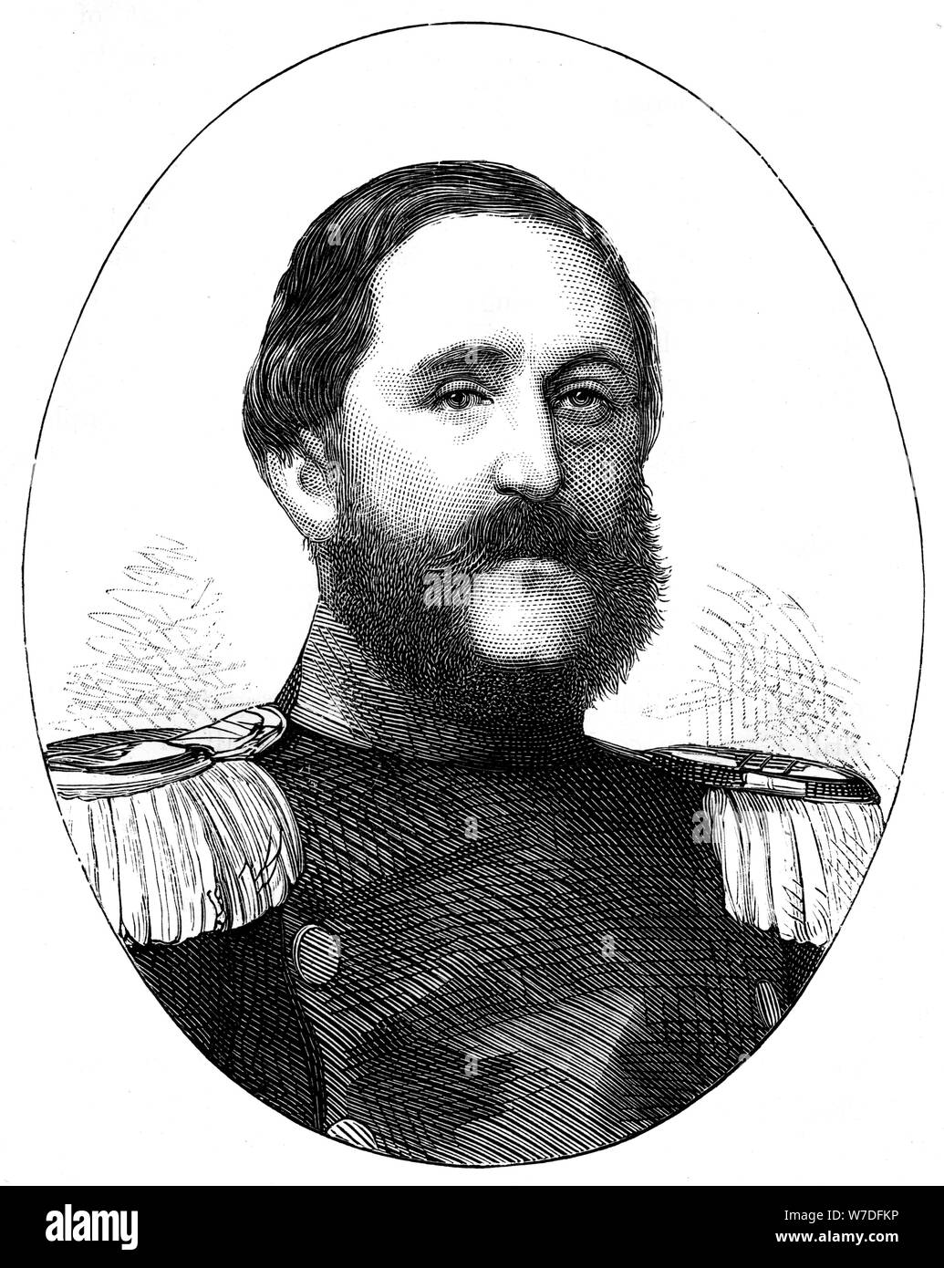 Il principe Federico Carlo (1828-1885), duca di Augustenborg, xix secolo. Artista: sconosciuto Foto Stock
