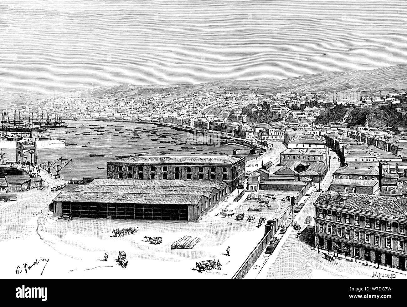 Valparaiso, Cile, 1895.Artista: Maynard Foto Stock