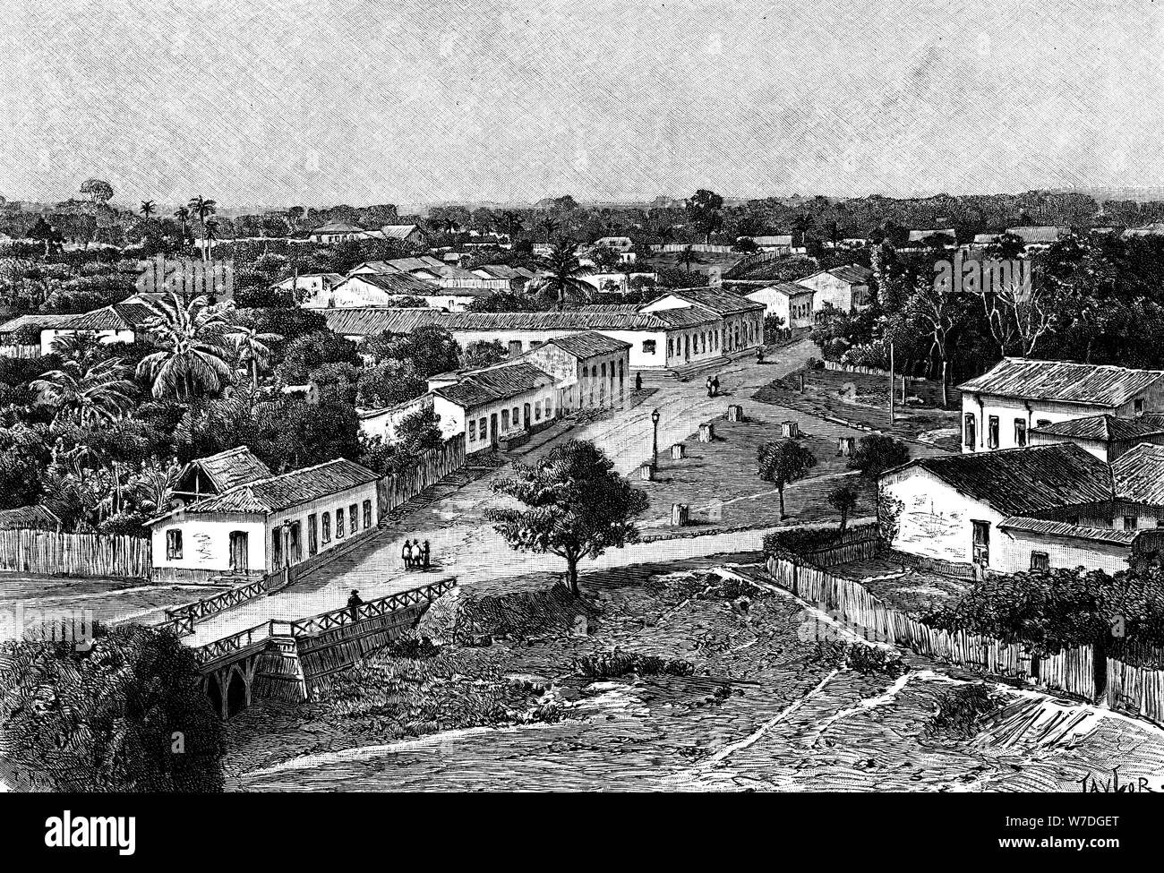 Manaos, Brasile, 1895.Artista: Taylor Foto Stock