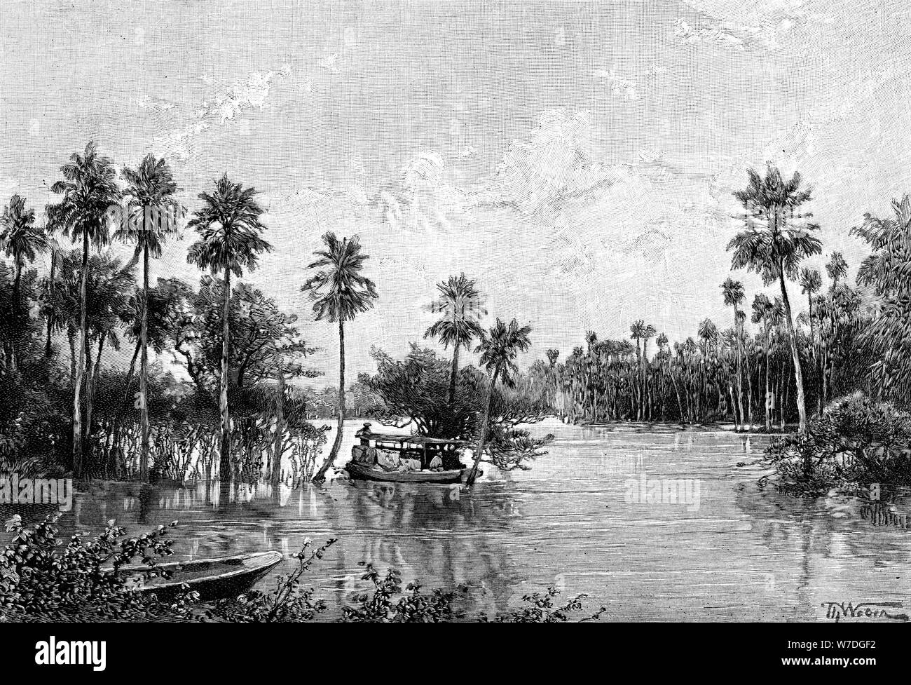 Las Lagunas Palmes, vicino alla bocca del Pilcomayo, 1895. Artista: sconosciuto Foto Stock