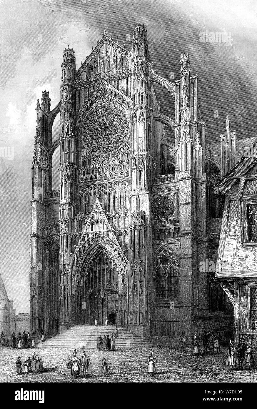 Nel transetto meridionale della Cattedrale di Beauvais, Francia, 1836.Artista: Benjamin le chiocciole Foto Stock