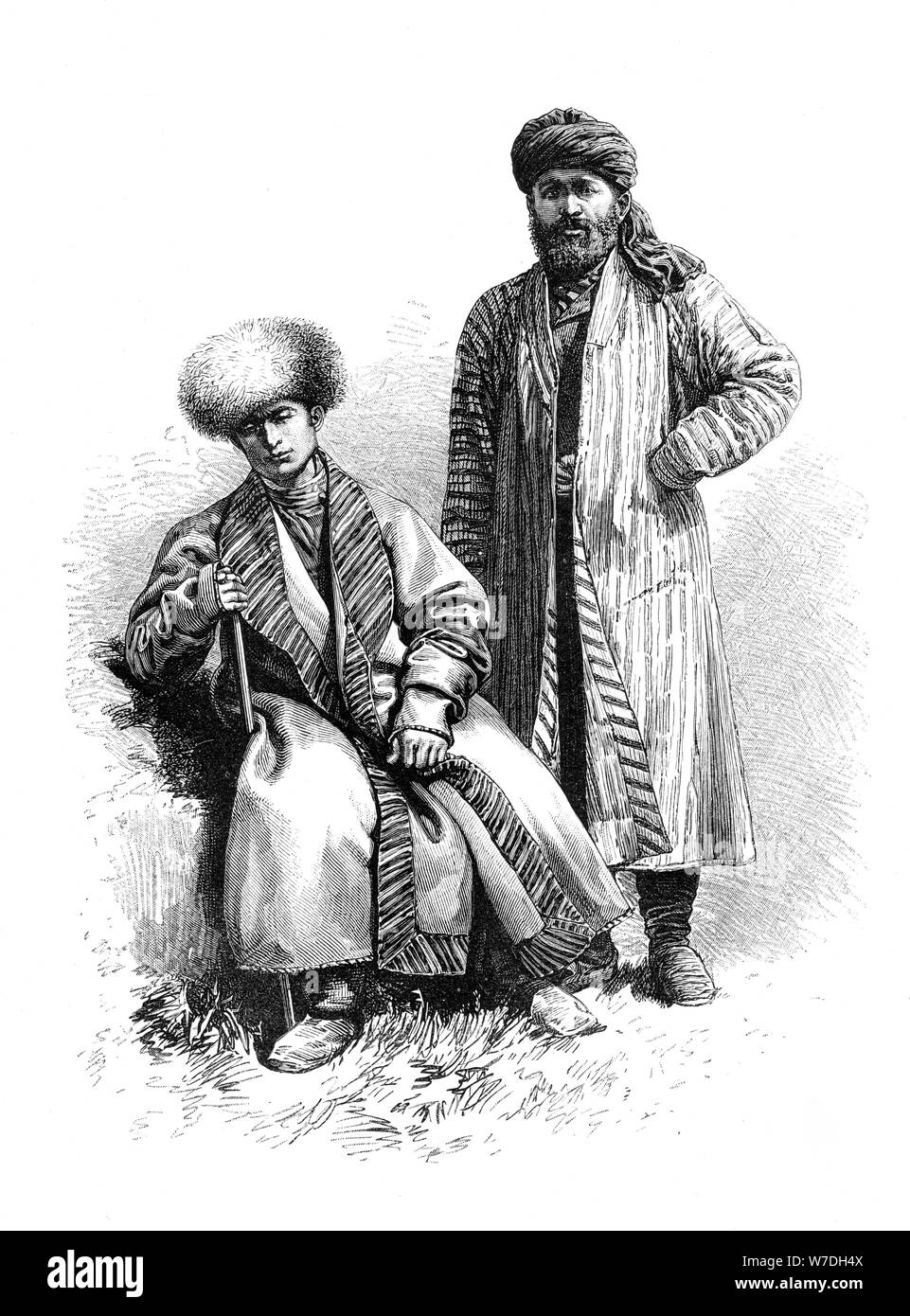 Tagiki di Bukhara, Uzbekistan, 1895. Artista: sconosciuto Foto Stock