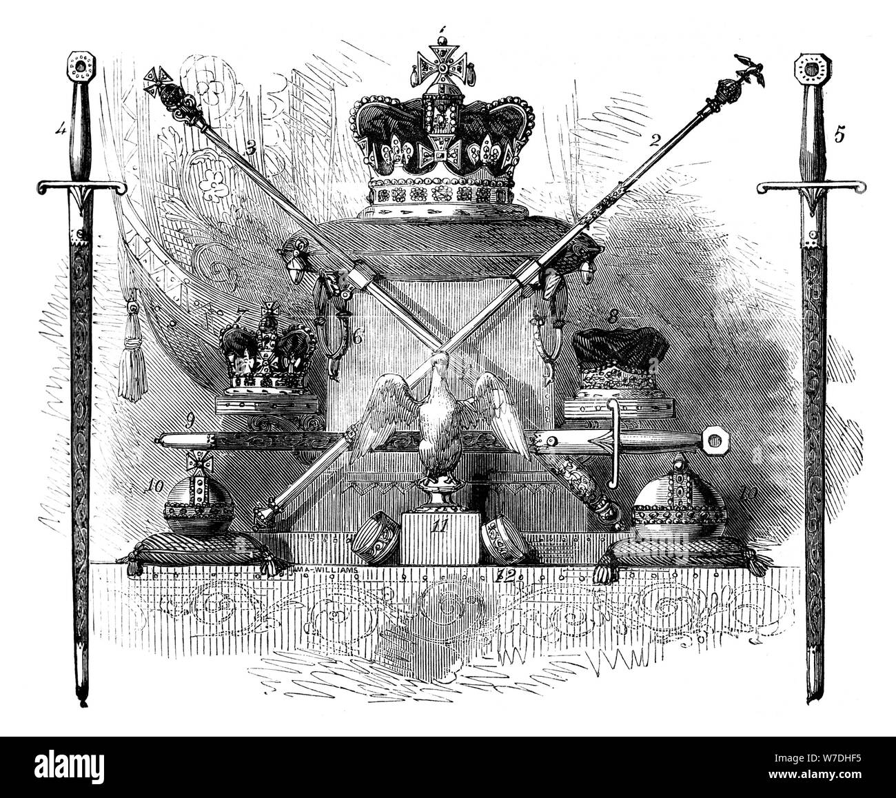 La Regalia dell Inghilterra, c1820 (C1895). Artista: sconosciuto Foto Stock