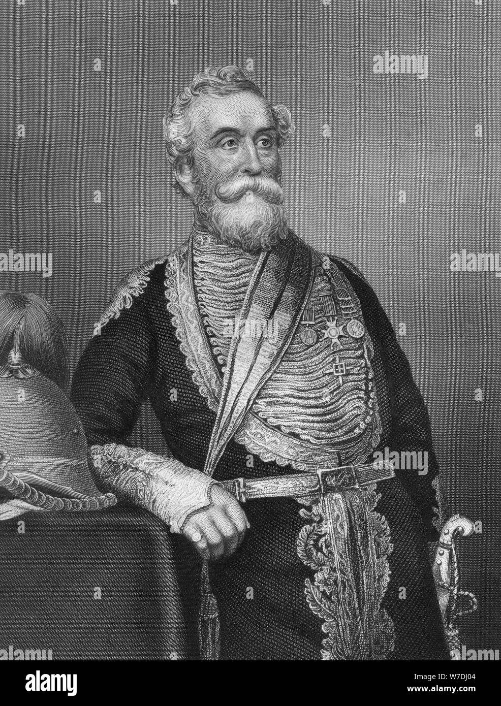 General Beatson, soldato britannico 1857.Artista: DJ Pound Foto Stock