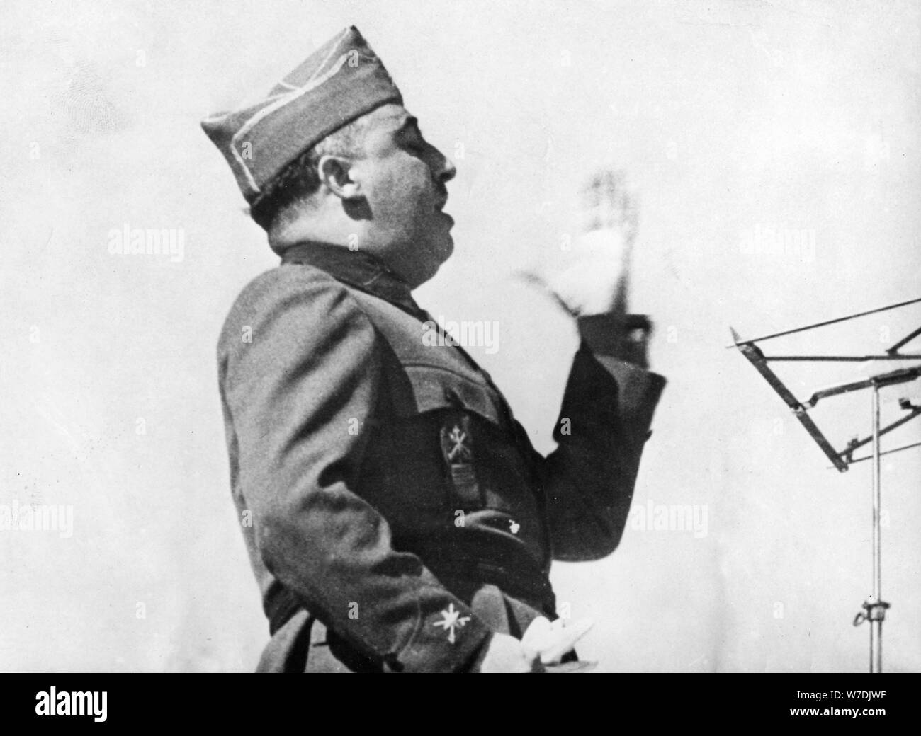 Il generale Franco (1892-1975), Burgos, Spagna, c1940s. Artista: sconosciuto Foto Stock