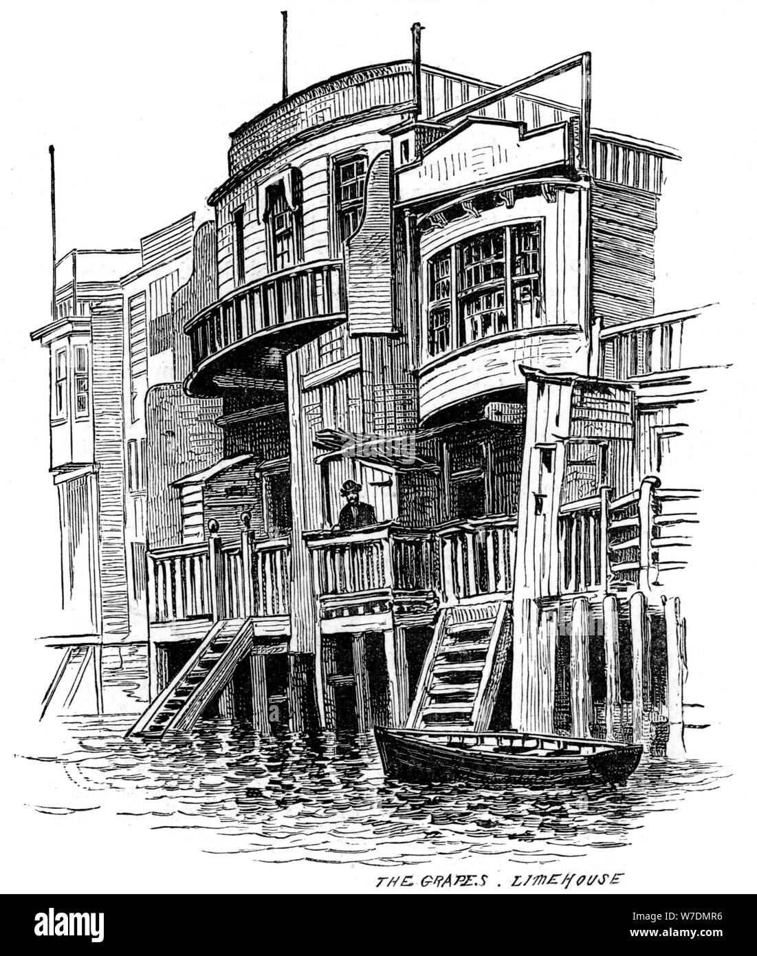 Le uve public house, Limehouse, Londra, 1887. Artista: sconosciuto Foto Stock