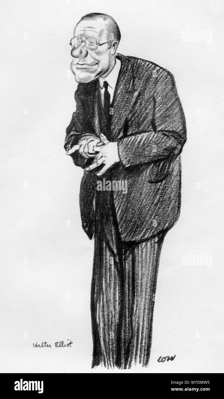 Walter Elliot, scozzese politico unionista, 1933. Artista: sconosciuto Foto Stock